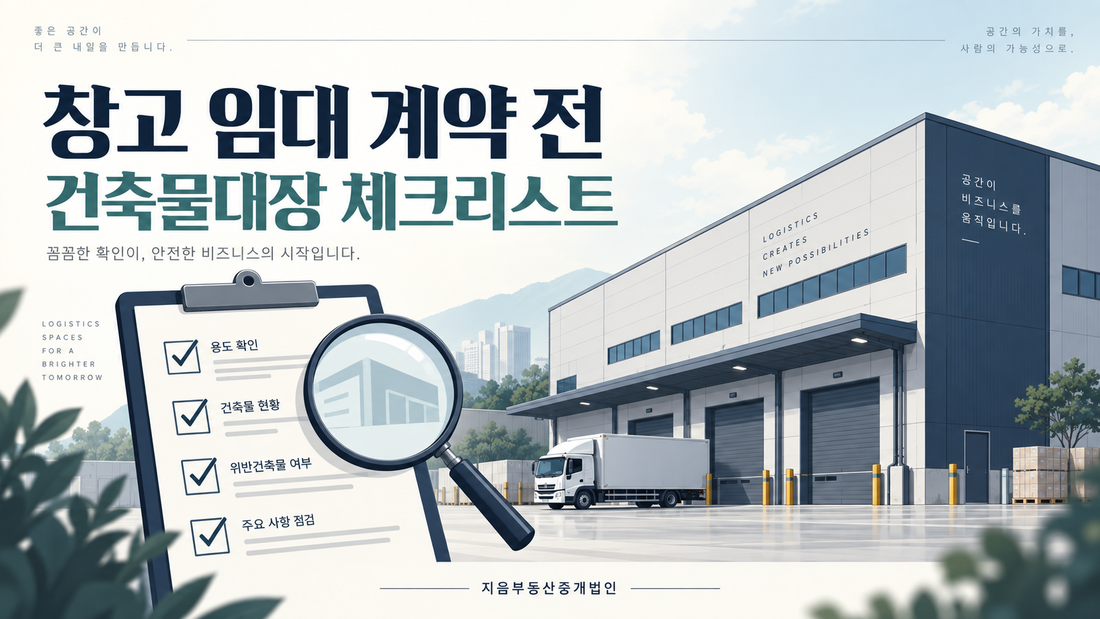 창고 임대 계약 전 건축물대장 체크리스트